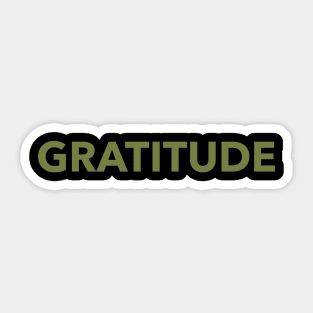 Gratitude Green Typography Sticker